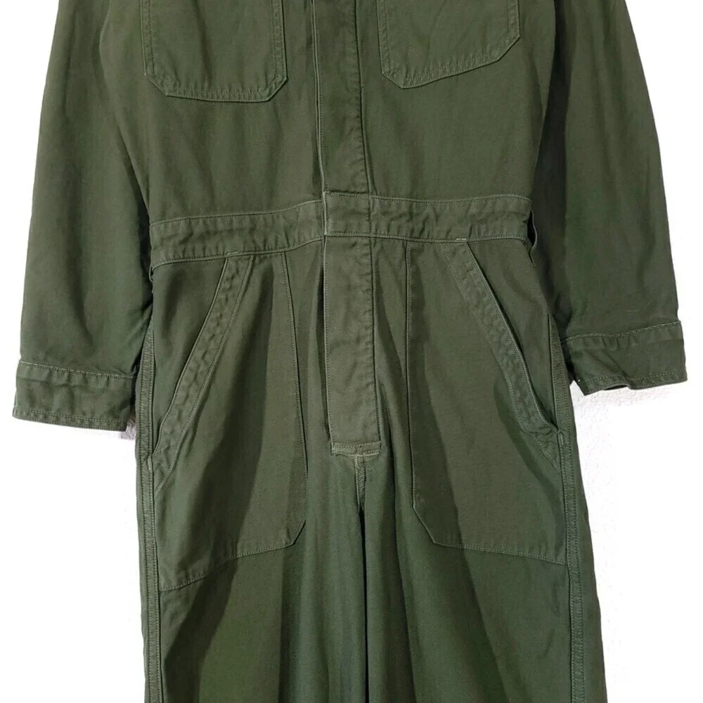 CITIZENS OF HUMANITY Marta Utility Jumpsuit Workwear Coverall Minimal Cargo Army